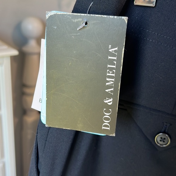 Navy Blue Dress Pants Womens 10 Doc & Amelia Classic Fit Career Occupation New - Picture 13 of 14